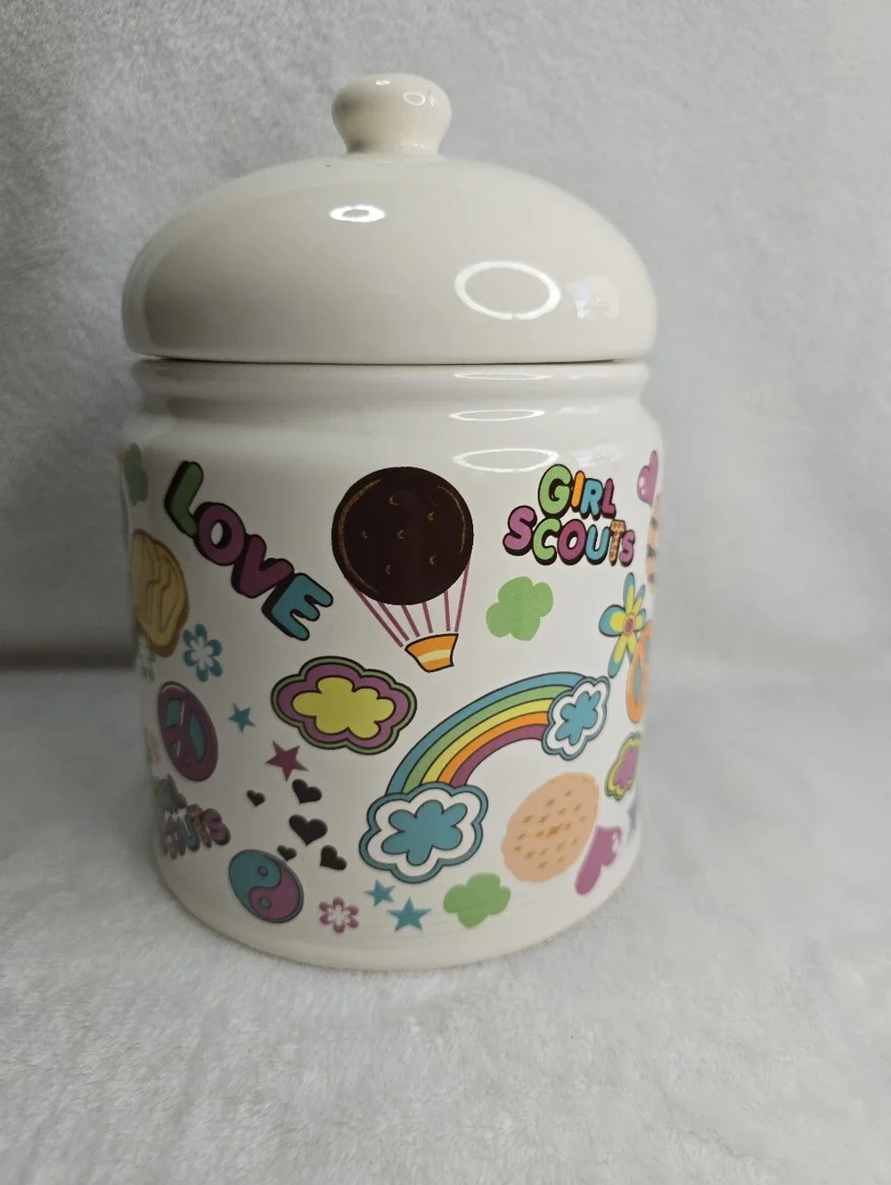 Girl Scouts Retro 'It's Cookie Time' Ceramic Cookie Jar